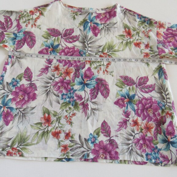 Bryn Walker Women's Relaxed Boatneck 3/4 Sleeve Bex Shirt Size S Floret Print - Picture 6 of 8